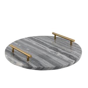 Plateau de service en bois et en métal servant de la nourriture délicieuse pour la cuisine utilisation de restaurant plateau de service de salade et de fruits de nourriture artisanale - Product Image 6