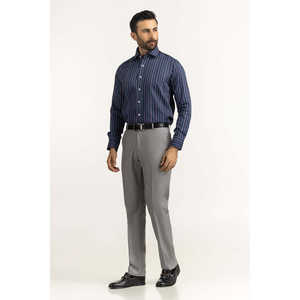 เสื้อเชิ้ตทรงโมเดิร์นลายทาง ผ้าฝ้ายป๊อปลิน 100% คอตั้ง สไตล์ลำลอง ไซส์ 3XL 6XL XL สำหรับฤดูร้อนและฤดูใบไม้ร่วง - Product Image 5