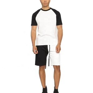 Conjunto de ropa deportiva de secado rápido de verano para hombre, conjunto de Hombre con camiseta de manga corta y pantalones cortos deportivos, conjuntos de retales de algodón 100% para hombre - Product Image 1