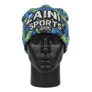 Gorro de mujer 320 GSM tejido acrílico grueso ajuste elástico suave multicolor azul verde logotipo personalizado bordado jacquard gorro - Product Image 1