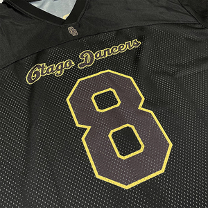 Camiseta cuadrada de gran tamaño con sublimación personalizada de 2025 a 26, camiseta de fútbol Retro de poliéster de malla, ropa de calle, camiseta de fútbol americano con cuello en V - Product Image 5