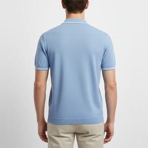 Men's High Quality Quick Dry Knitted Golf for <b>Shirt</b> Custom Brand Solid Color Plain England Style Loose Fit Plus Size Factory - Product Image 3