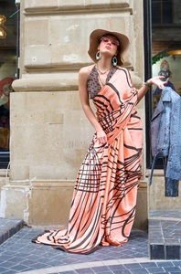 Nouveau lancement sari en crêpe satin imprimé en vente en ligne - Product Image 5