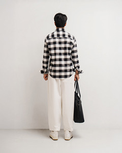 <b>Men's</b> Casual <b>Long</b> <b>Sleeve</b> Flannel <b>Shirts</b> Solid Pattern 100% Cotton Breathable Washed Knitted Routine Vietnam Autumn Season Single - Product Image 4