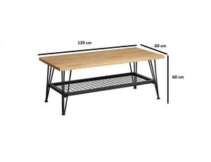 โต๊ะกาแฟทำจากไม้มะม่วงแข็งดีไซน์ทางอุตสาหกรรมแบบโมเดิร์นสำหรับบ้านสำนักงานห้องนั่งเล่น - Product Image 2