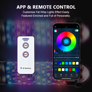 Luces de Antena de 1 Pie con Control Remoto por Aplicación, 360 °   Luces Láser RGB en Espiral para Todoterreno, Luces Láser RGB para Polaris Rzr Maverick - Product Image 3