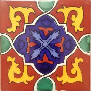 ทำด้วยมือ20กระเบื้อง6x6นิ้วพื้นศิลปะโมเสคเซรามิกเม็กซิกัน # G-029 - Product Image 1