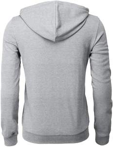 Calidad Premium Nuevo estilo Hombres Otoño Fleece Oversized Zipper-Up Puff Sudaderas con capucha Liso teñido - Product Image 2