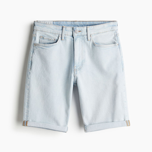 2025 personnalisé été haute rue Style brodé Logo Baggy Jean Shorts Vintage décontracté lavé Bermuda Shorts nouveau Street Wear - Product Image 1