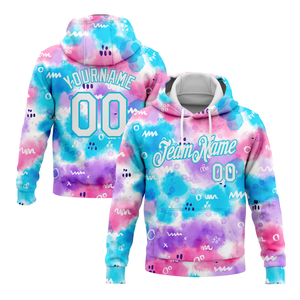 Pull à manches longues unisexe pour homme et femme, motif néon 3D brodé, sublimation, coton mélangé, séchage rapide, coupe-vent - Product Image 5