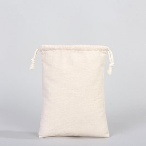 Natural Cotton <b>Drawstring</b> <b>Pouch</b> 6x8 Screen Printed Favor & Gift Bag with Embroidered Custom Logo for Crafts and Candies - Product Image 3
