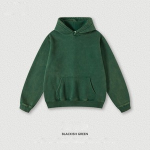 Custom Streetwear <b>Acid</b> Wash Pullover Fleece Solid Heavyweight 100% Cotton Anti-Pilling Oversized <b>Drop</b> Shoulder Hoodie Unisex - Product Image 4
