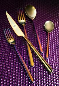 hot sale Silver Cutlery <b>Set</b> Stainless Steel <b>Flatware</b> <b>Set</b> with round handle Dinnerware <b>Set</b> mirror polished Cutlery For Hotel - Product Image 5
