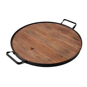 Bandeja de Mármol para Suministros de Alimentos, Acabado Brillante, Bandeja Redonda para Servir el Desayuno, Acabado Esmaltado, Utensilios de Cocina - Product Image 6