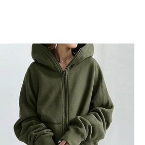 El mejor Color Mujer Sudaderas con capucha Sudadera Oversize Nueva llegada Ropa de calle de manga larga para invierno 100% Sudadera de algodón para mujer - Product Image 5