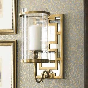 Métal enduit de poudre de couleur noire et verre transparent fait de lanternes décoratives de mariage de concepteur élégant Unique bougeoir fournitures - Product Image 2