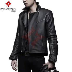Veste de moto en cuir pour homme, vente chaude, hiver, avec logo frontal, haute qualité, respirante, coupe-vent, vêtements de motard - Product Image 4