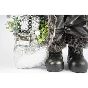 Decoración Navideña Tradicional de Santa Claus de 60 cm, Hecha a Mano con Madera Natural y Ratán Sintético - Product Image 3