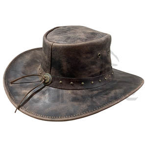 หมวกคาวบอยสั่งทำขายส่ง หนังวัวแท้สองสี หมวกแฟชั่นอเมริกัน หมวกซาฟารีลำลองสำหรับกิจกรรมกลางแจ้ง ขายส่งจำนวนมาก - Product Image 3