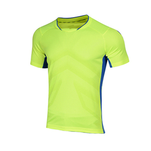 Ensemble de maillot de football SAFA SPORTS pour homme, vert néon bleu, manches courtes, tissu respirant, uniforme sportif, nom d'équipe personnalisé - Product Image 3