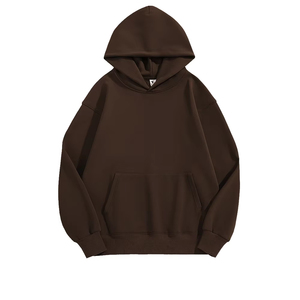 เสื้อมีฮู้ดผ้าฟลีซ GSM รุ่น400ออกแบบได้ตามต้องการเสื้อสวมหัวโอเวอร์ไซส์เปล่ามีไหล่ตกและพิมพ์โลโก้พัฟสำหรับทุกเพศ - Product Image 3