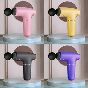 Motore Brushless silenzioso potente pistola da massaggio con 3 velocità e 4 teste di vibrazione e massaggio a percussione per la resistenza del corpo - Product Image 4