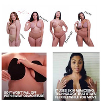Cache-tétons adhésifs grande taille pour femmes, cache-tétons invisibles push-up pour femmes grandes tailles, autocollants liftants pour poitrine généreuse