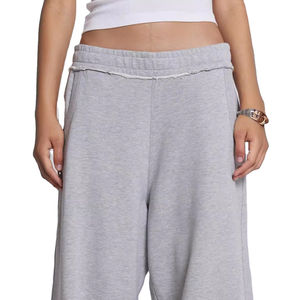Vente en gros de pantalons de survêtement baggy de coupe ample pour femmes, pantalons de jogging en coton de sortie d'usine, vêtements de mode OEM, pantalons de survêtement surdimensionnés pour femmes - Product Image 5