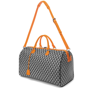 Bolsa de lona de cuero genuino con logotipo personalizado 2025 bolsa de lona con estampado negro de lujo para hombres y mujeres bolsa de viaje de fin de semana - Product Image 3