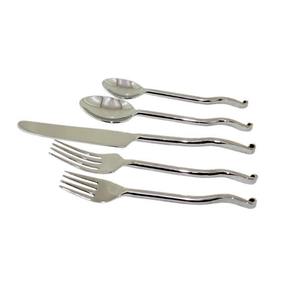 Wedding Silver Stainless Steel Flatware <b>Set</b>, 4 <b>Pc</b> Modern Utensils for Premium American Style Dining - Product Image 3