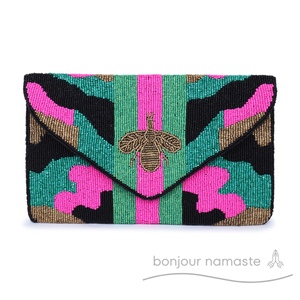 Borsa da donna ispirata e firmata 100% realizzata a mano con perline di vetro ricamate a mano - Product Image 5