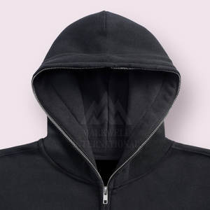 Diseño personalizado Algodón Poliéster Hecho Basics Full Zip up Hoodies Peso ligero de calidad superior Sudaderas con capucha para los hombres - Product Image 4