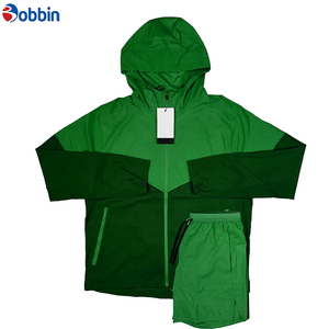 Ensemble short coupe-vent unisexe BOBBIN INDUSTRIES BI-07 personnalisé, haute qualité, 100 % nylon, 2 pièces, respirant, écologique, pour l'automne - Product Image 2