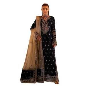 เดรสผ้า Gharara สำหรับผู้หญิงเดรสปาร์ตี้งานแต่งงานอินเดียได้รับความนิยมดีไซน์สวย - Product Image 1