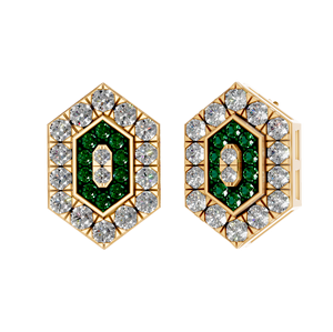 Pendientes de Botón Elegantes de Plata de Ley 925 con 52 Piedras de Moissanita VVS D, Diseño de Halo, para Bodas, Aniversarios, Regalos y Fiestas - Product Image 2