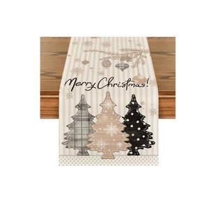 Chemin de table de luxe brodé personnalisé 100% coton de qualité supérieure avec logo privé - Product Image 1