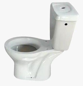 Inodoro de cerámica de dos piezas de diseño moderno montado en el suelo con P-Trap Certificación CE de doble descarga para uso en el baño Fabricado EN LA India - Product Image 5