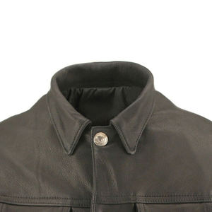 2023 Unique High Quality Men Leather Motorbike <b>Vest</b> Custom Printed Logo Breathable OEM Services Motorbike Leather <b>Vest</b> - Product Image 5
