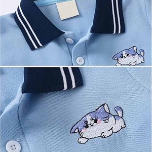 Polos enfants mignons imprimés couleur personnalisée polos respirants à manches courtes - Product Image 4
