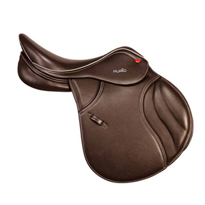 Silla de Montar Profesional de Cuero 100% Genuino, Cómoda Silla de Salto Ecuestre, Productos de Carreras de Caballos Ingleses de la India - Product Image 1