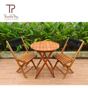 Juego de Muebles de Bistró Plegables de Madera de Acacia Modernos de Alta Calidad de Thinh Phu, Excelente Precio - Product Image 2