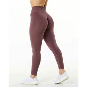 Legging taille haute automne sans couture en tricot pour femmes 51% Polyamide 38% Polyester 11% Elastane Legging de Yoga conique - Product Image 3