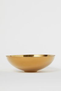 Bol à salade en métal bicolore de luxe, or antique avec décor martelé noir, décoration nordique pour la maison, bol à fruits - Product Image 4