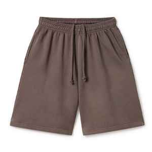 Pantalones Cortos Deportivos Personalizados con Logotipo, Casuales, Lisos, 100% Algodón, Ecológicos, de Felpa, Estilo Vintage, Desteñidos al Sol, para Hombre - Product Image 1