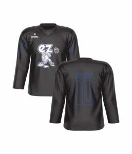 ชุดกีฬาฮอกกี้น้ำแข็งย้อนยุค เสื้อฮอกกี้น้ำแข็งสีดำ ชุดทีม ฮอกกี้น้ำแข็งแบบสั่งทำพิเศษ พิมพ์ลายแบบระเหิด - Product Image 3