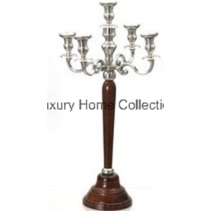 Fancy Home and Wedding Centerpiece <b>Candelabra</b> Crystal Beaded Candlestick Holder <b>Black</b> Color Powder Coated Handmade Supplies - Product Image 2