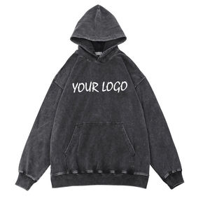 Sweat à capuche thermique pour homme de haute qualité, 100% coton, imprimé, design streetwear, avec cordon de serrage - Product Image 1