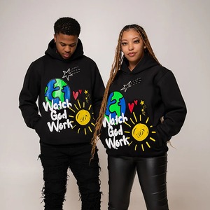 Best Quality 400 GSM <b>Fleece</b> Puff Print Streetwear Pullover Hoodies Men & Women 3d Foam Puff Printing Hoodies <b>Thermal</b> Hoodies - Product Image 1