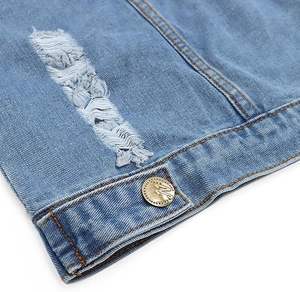 Nouveauté Design Vêtements de rue pour hommes Mode Veste en jean déchirée délavée Casual Vestes sans manches d'extérieur Imperméable - Product Image 3