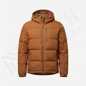 Wholesale Puffer Jacket <b>Men's</b> Nylon Polyester Custom Logo Winter Coat Hooded Down Warm Parka Thicken Casual Thermal - Product Image 1